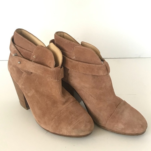 Rag & Bone Tan Suede Block Heel Ankle Booties with Straps •.Size 36.5 🔴 - Picture 8 of 8